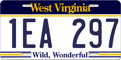 WV license plate 1EA297