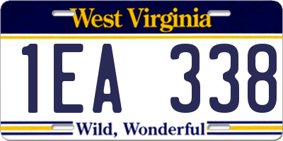 WV license plate 1EA338