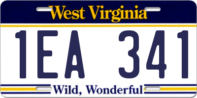 WV license plate 1EA341