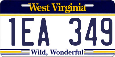 WV license plate 1EA349