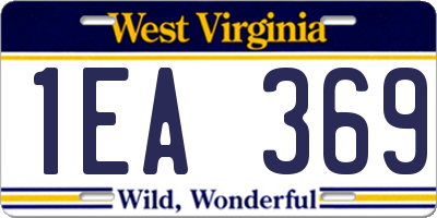WV license plate 1EA369