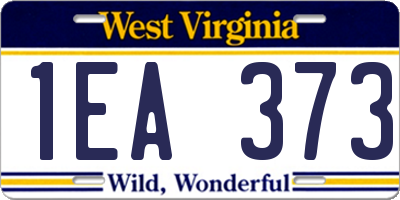 WV license plate 1EA373