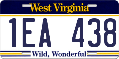 WV license plate 1EA438