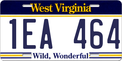 WV license plate 1EA464
