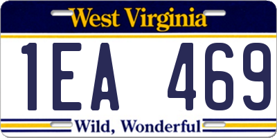 WV license plate 1EA469