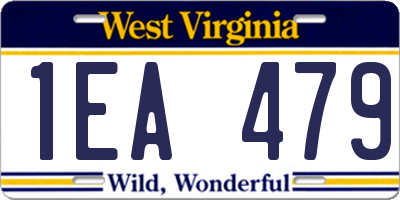 WV license plate 1EA479