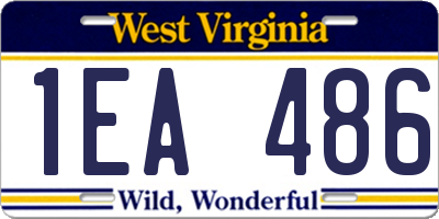 WV license plate 1EA486