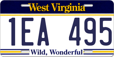 WV license plate 1EA495