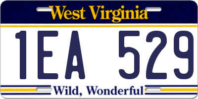 WV license plate 1EA529