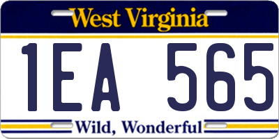 WV license plate 1EA565