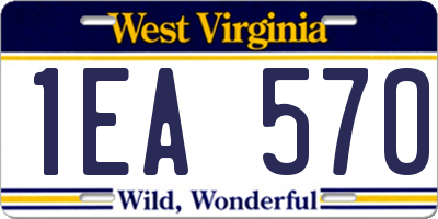 WV license plate 1EA570