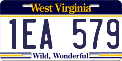 WV license plate 1EA579