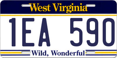 WV license plate 1EA590