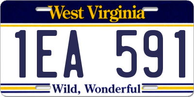 WV license plate 1EA591