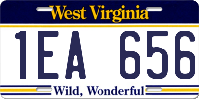 WV license plate 1EA656