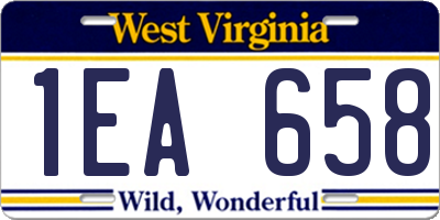 WV license plate 1EA658