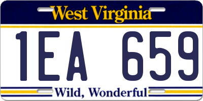WV license plate 1EA659