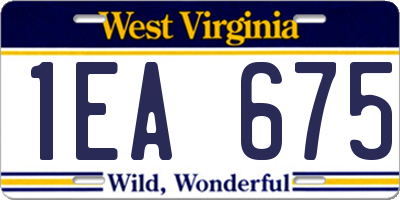 WV license plate 1EA675