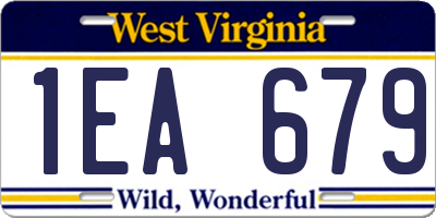 WV license plate 1EA679