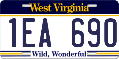 WV license plate 1EA690