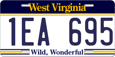 WV license plate 1EA695