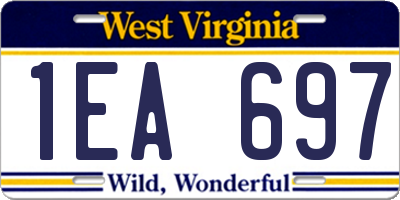 WV license plate 1EA697