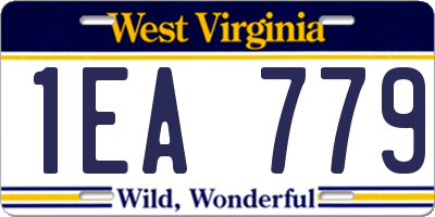WV license plate 1EA779