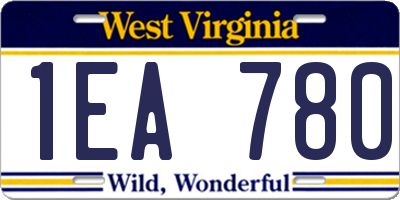 WV license plate 1EA780