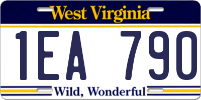 WV license plate 1EA790