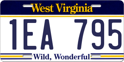 WV license plate 1EA795
