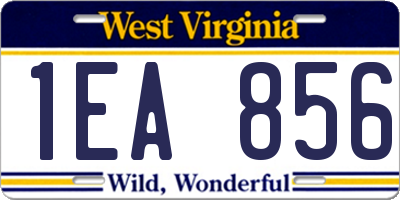 WV license plate 1EA856