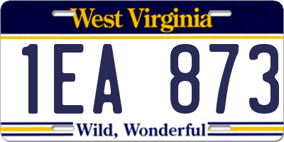 WV license plate 1EA873