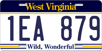 WV license plate 1EA879