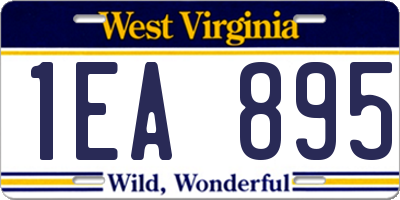 WV license plate 1EA895
