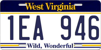 WV license plate 1EA946