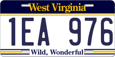 WV license plate 1EA976
