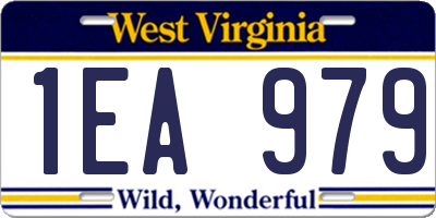 WV license plate 1EA979