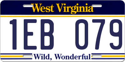 WV license plate 1EB079