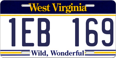 WV license plate 1EB169