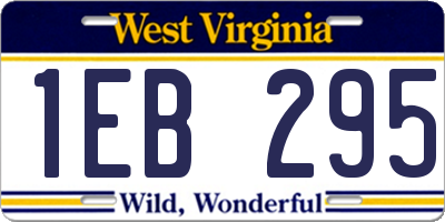 WV license plate 1EB295