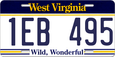 WV license plate 1EB495