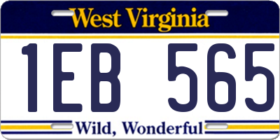 WV license plate 1EB565