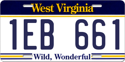 WV license plate 1EB661