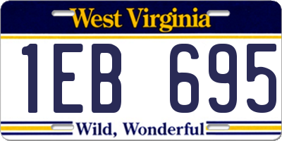 WV license plate 1EB695