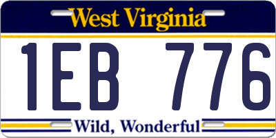 WV license plate 1EB776
