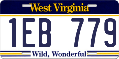 WV license plate 1EB779