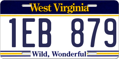 WV license plate 1EB879