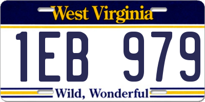 WV license plate 1EB979
