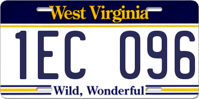WV license plate 1EC096