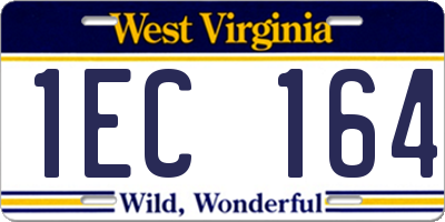 WV license plate 1EC164